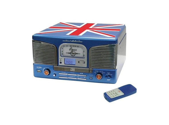 Inovalley Gira-Discos 33/45/78RPM Vintage CD/FM/USB/Micro SD Azul UK Inovalley Gira-Discos 33/45/78RPM Vintage CD/FM/USB/Micro SD Azul UK